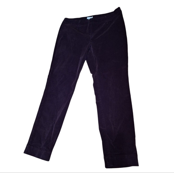 J. Jill Corduroy Plum Purple Pants Ladies Size 8 side Zip Modern Academia - Picture 4 of 4